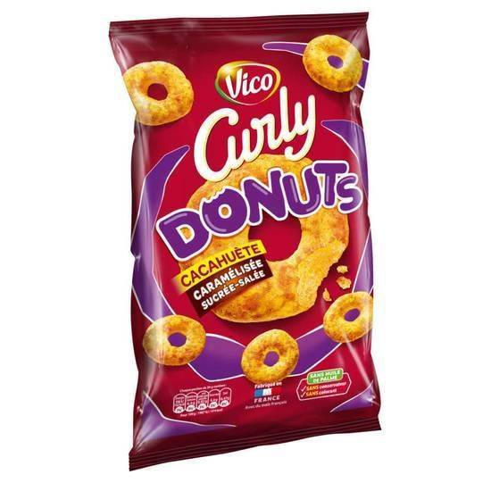 Curly Donuts biscuits apéritifs cacahuètes caramélisée sucrée-salée Vico 100 g