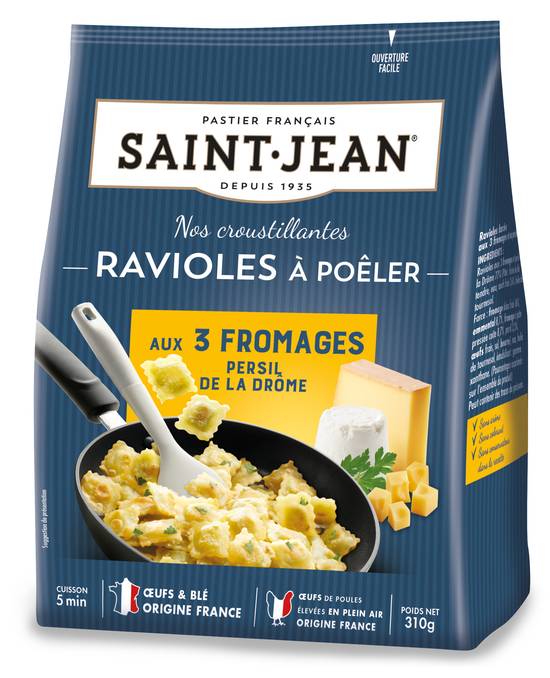 Saint Jean - Ravioles à poêler aux 3 fromages persil de la drome