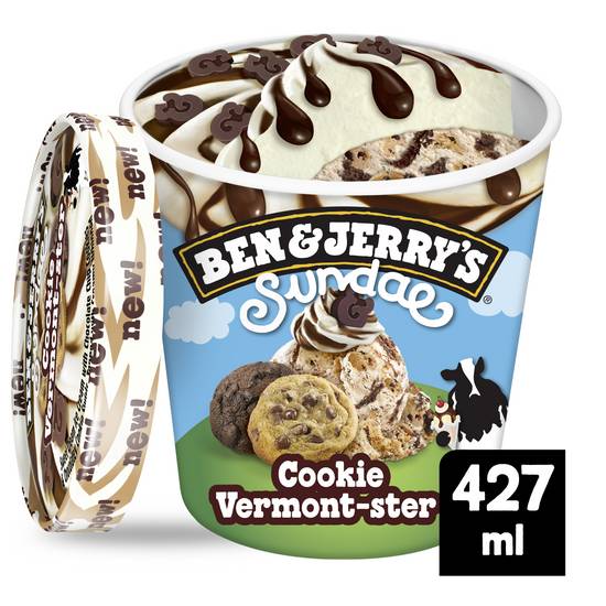 Ben & Jerry's - Glace en pot sundae cookie vermont ster