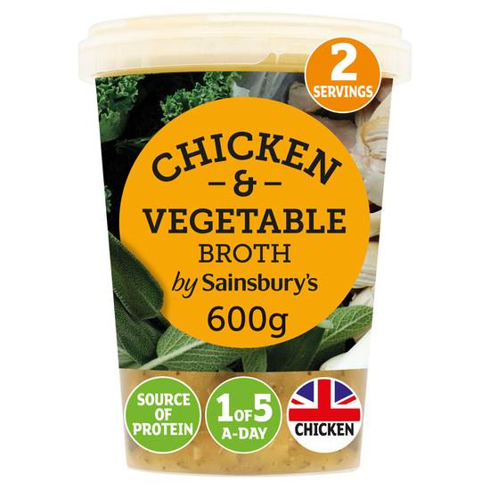 Sainsbury's Chicken & Vegetable Broth 600g (Serves 2)