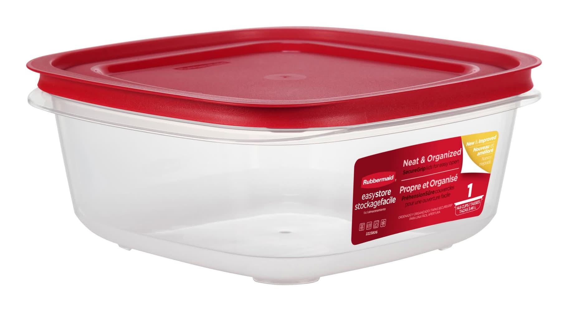 Rubbermaid Easystore Square Food Storage Container, Clear