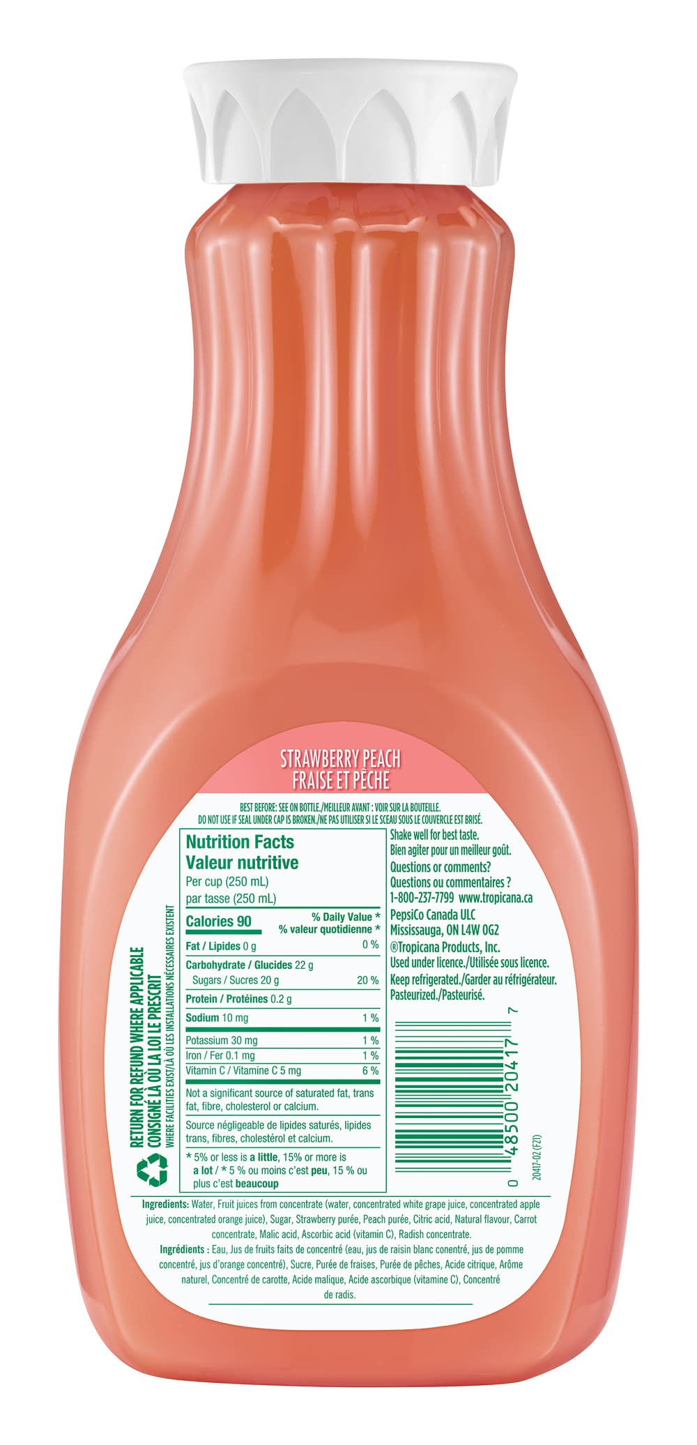 Tropicana Strawberry Peach Beverage Delivery Near Me Order