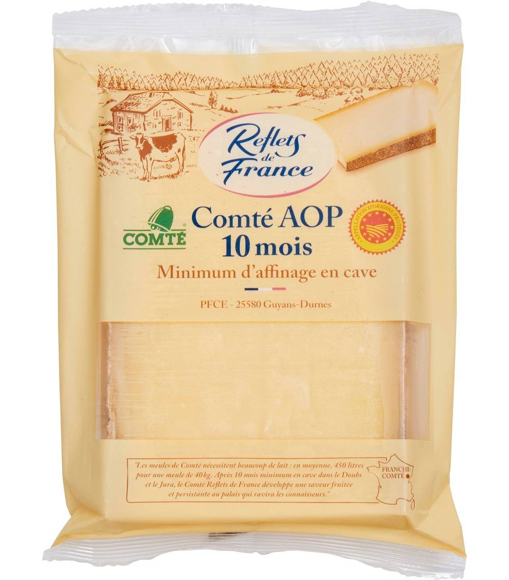 Reflets de France - Fromage comté aop au lait cru affiné de 10 mois minimum (250g)