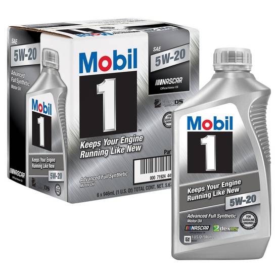 Mobil 1 5w20 Full Synthetic Motor Oil (6 x 1 qt)