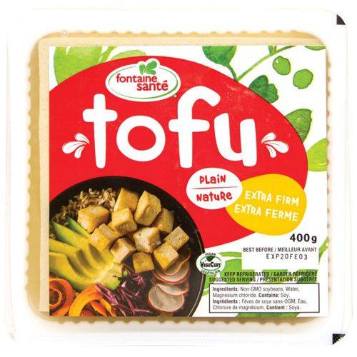 Fontaine santé tofu extra ferme nature (400 g) - extra firm tofu plain (400 g)