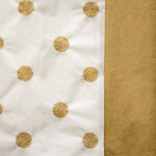 Celebrate It Gift Packing Tissue Papers, White-Gold (5 ct)