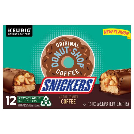 The Original Donut Shop Snickers Coffee Single Serve K-Cup Pods ( 12 ct, 0.33 oz )