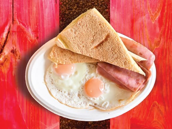 2 Huevos Fritos con Jamón al Plato