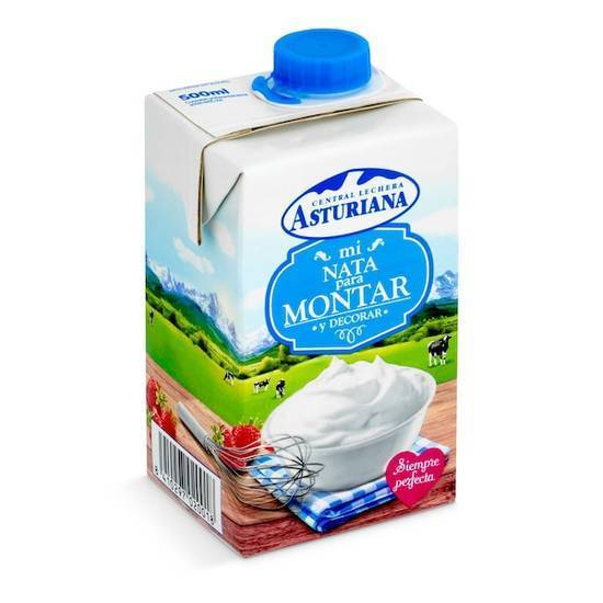 Nata para montar Central Lechera Asturiana brik 500 ml