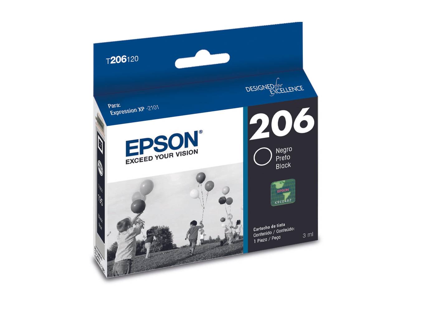 Epson tintas epson negro 206 t206120-al