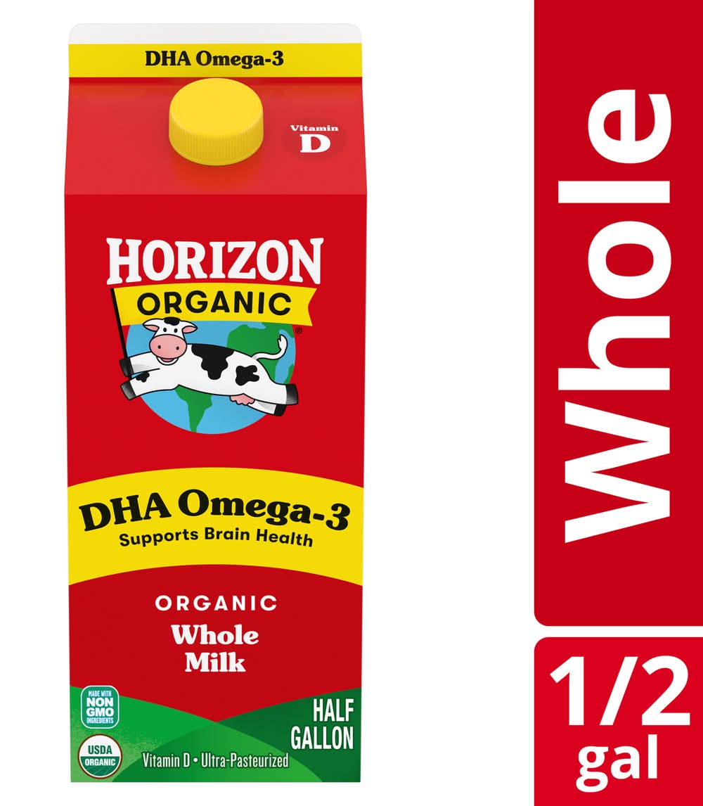 Horizon Organic Vitamin D Ultra Pasteurized Dha Omega 3 Organic Whole Milk (64 fl oz)