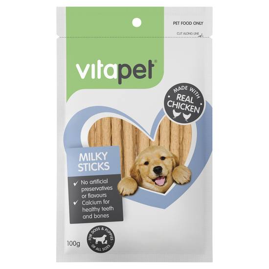 Vitapet Jerhigh Milky Sticks Puppy Dog Treats 100g