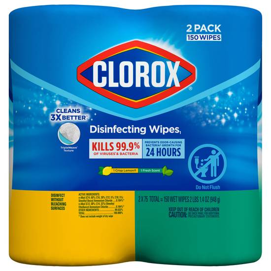 Clorox Crisp Lemon/Fresh Scent Disinfecting Wipes ( 150 ct)