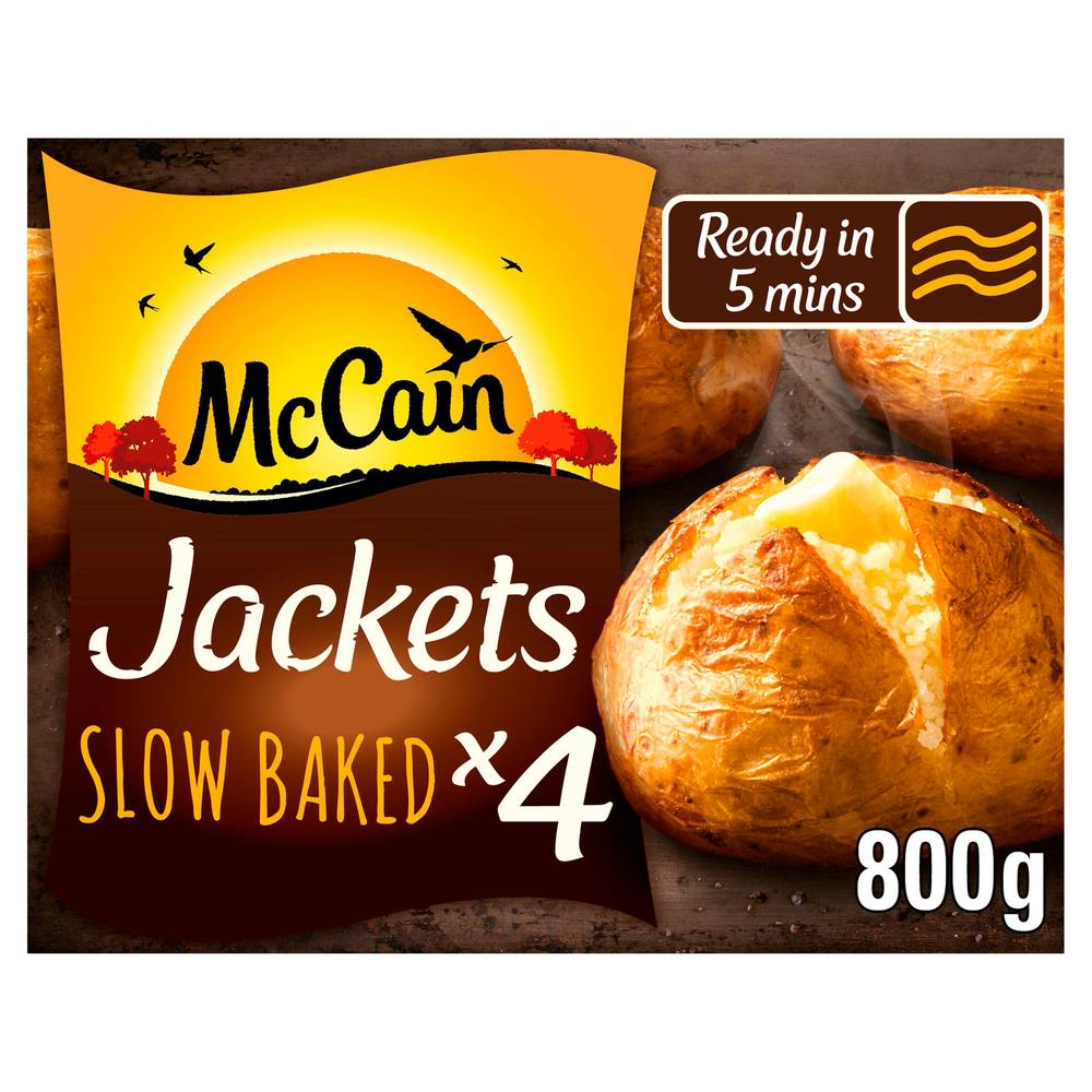 McCain Ready Baked Jacket Potatoes x4 800g