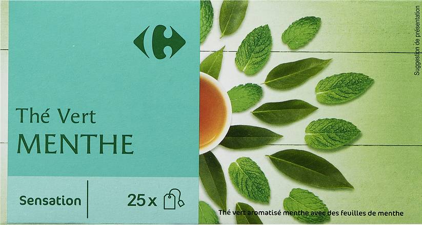 Carrefour Sensation - Thé vert menthe (25 pièces, 40 g)