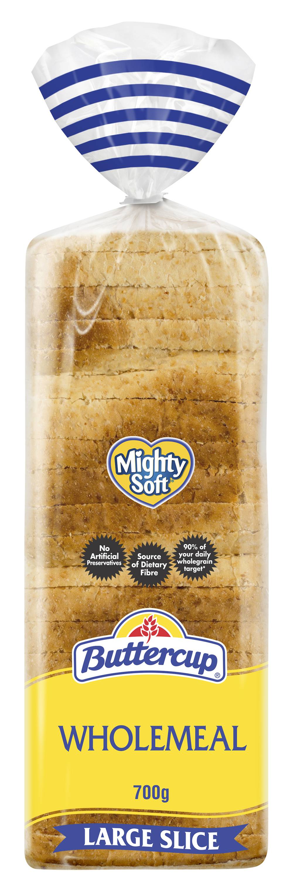 Mighty Soft Buttercup Wholemeal Sandwich Slice Bread (700g)