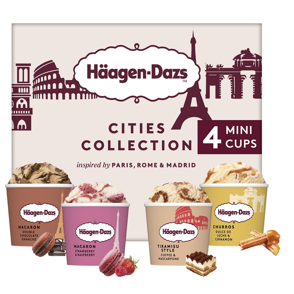 Häagen-Dazs - Coupes de glaces cities collection, assorti, Mini (4)