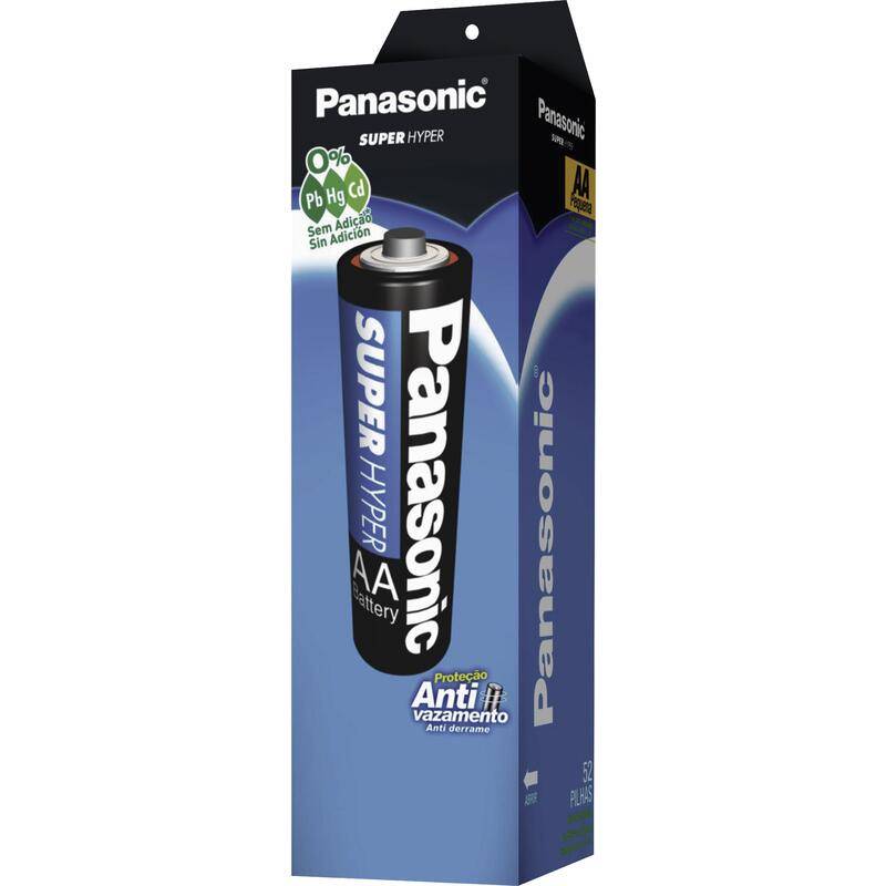 Panasonic pack de pilha aa tubo (52 un)
