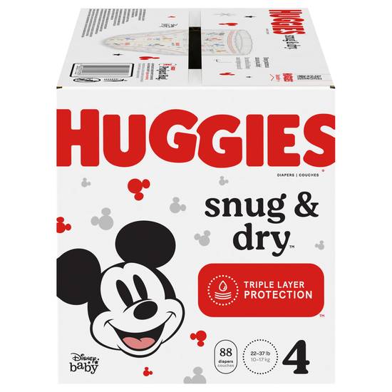 Huggies Snug & Dry Disney Baby Diapers Size 4 (88 ct)