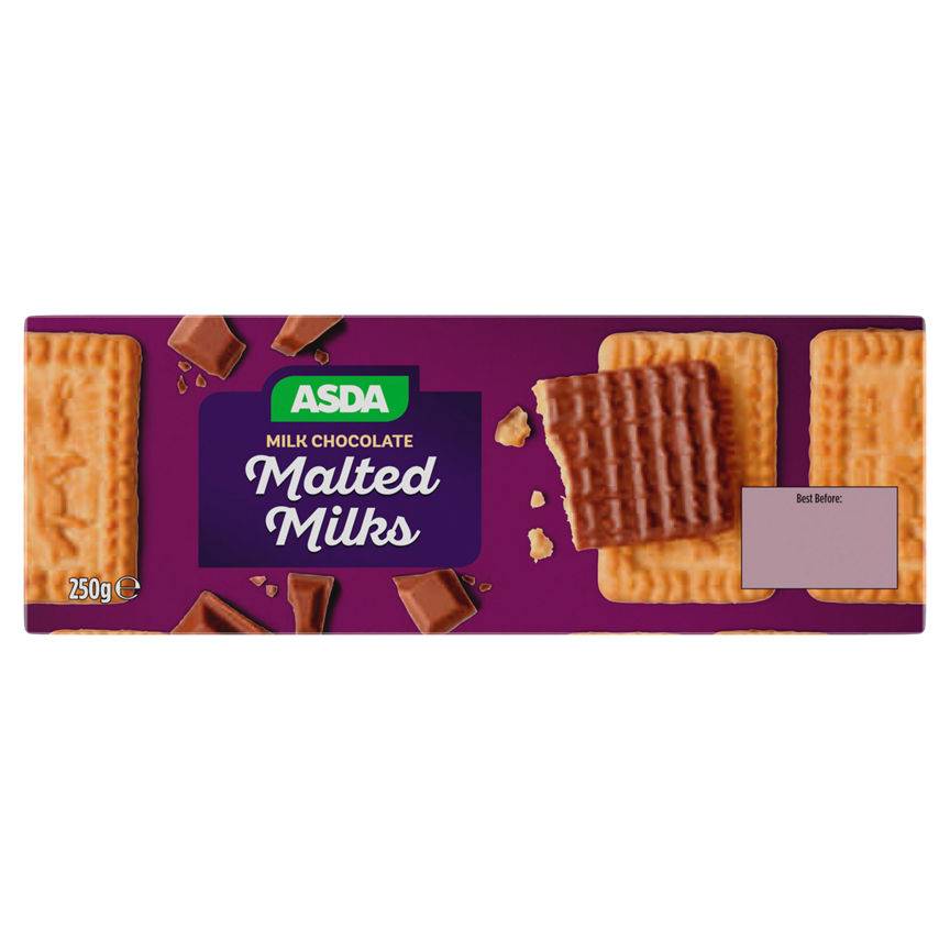 Asda Milk Chocolate Malted Milks 250g