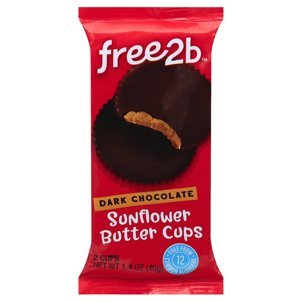 Free2B Dark Chocolate Sunflower Butter Cups (2 ct)