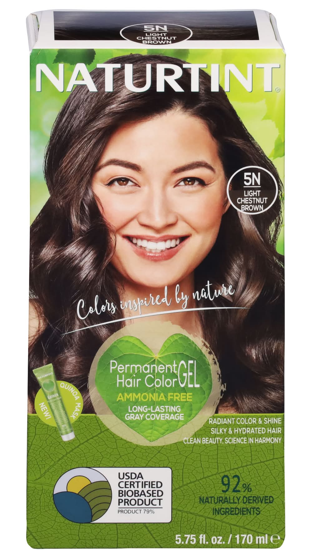 Naturtint Permanent Hair Color Gel Kit, 5N Light Chestnut Brown (5.75 fl oz)