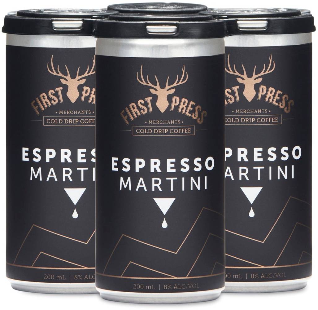 First Press Espresso Martini Can 200mL X 4 pack