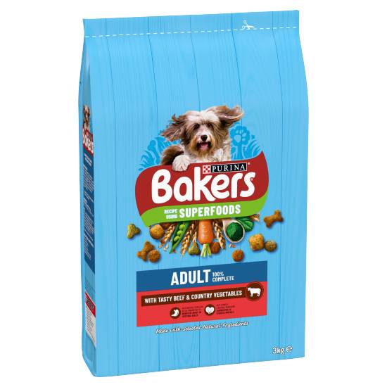 Purina Bakers Adult Beef With Vegetables Dry Dog Food