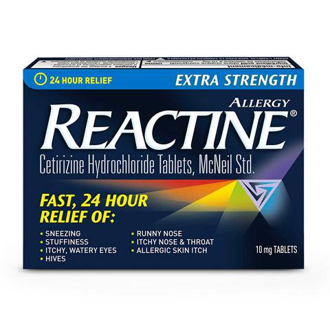 Reactine Extra Strength Antihistamine Tablets 10 mg