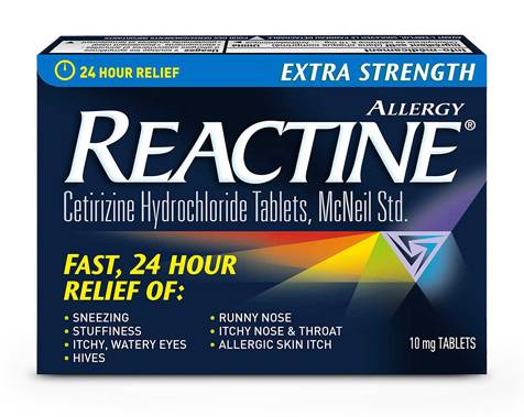 Reactine Extra Strength Antihistamine Tablets 10 mg