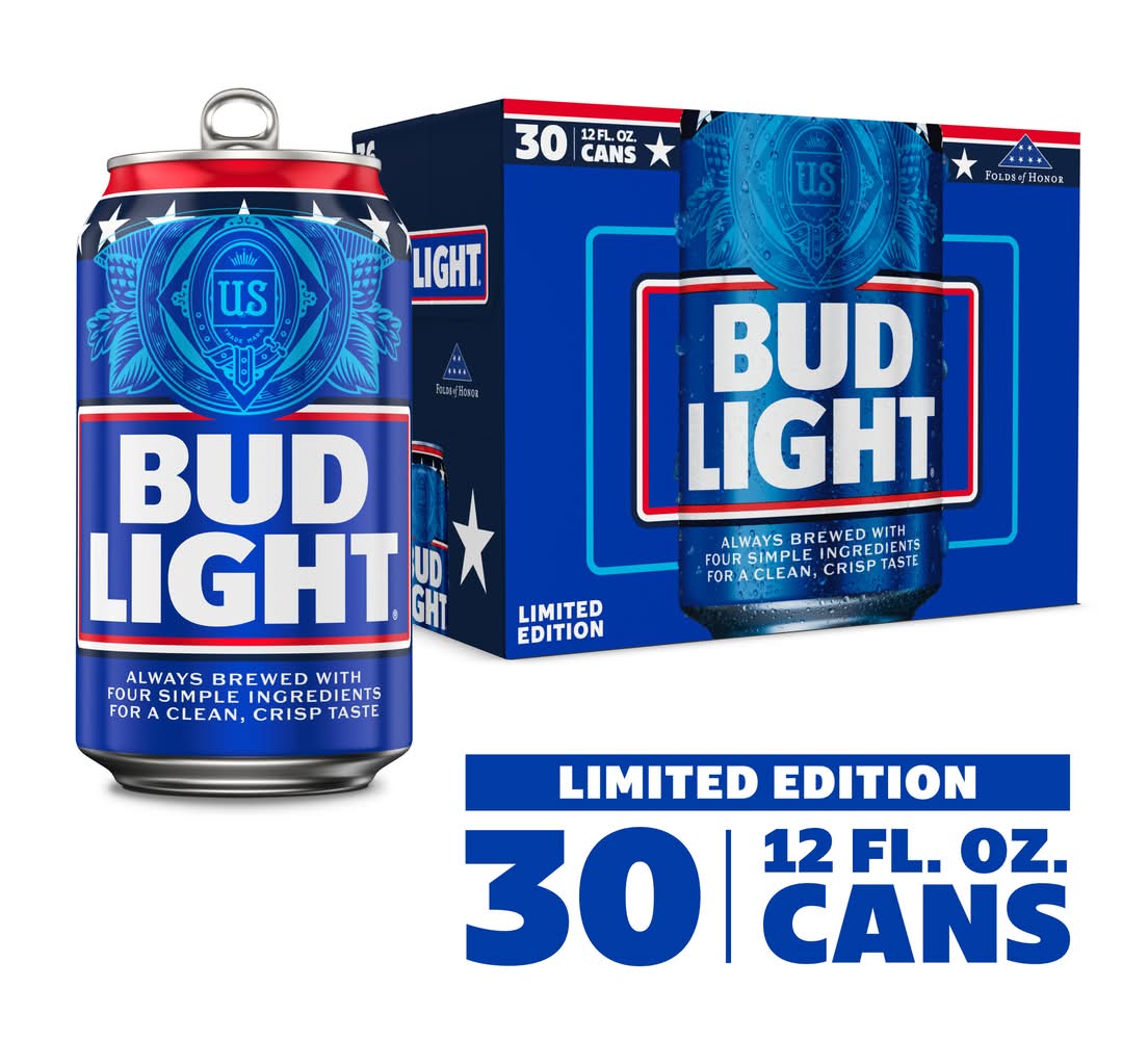 Bud Light American Lager Beer (30 x 12 fl oz)
