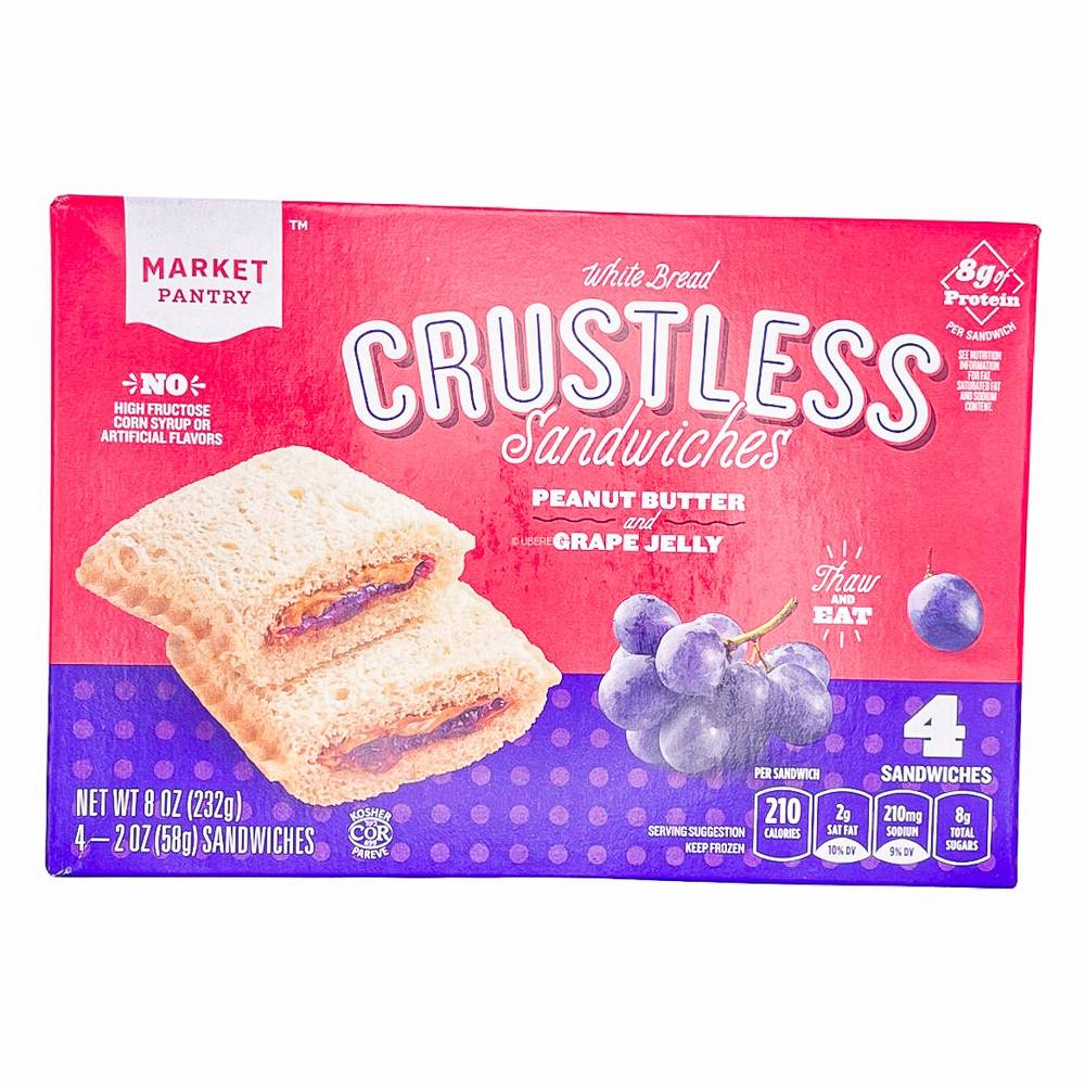 Market Pantry Frozen Crustless Sandwiches (4 ct) (peanut butter-grape jelly)
