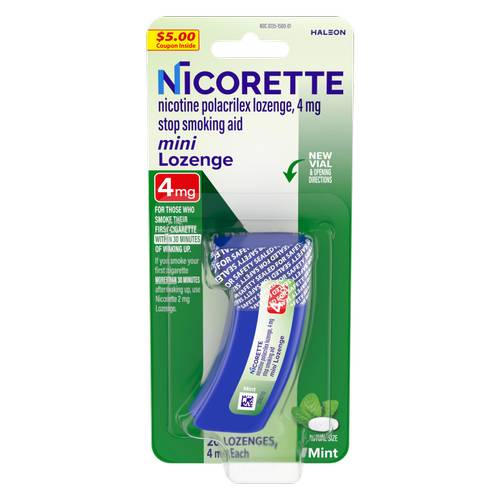 Nicorette Stop Smoking Aid Nicotine Mini Mint Lozenges 4mg 20ct