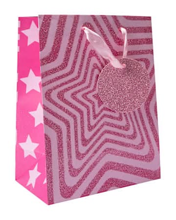 Printed Gift Bags Glitter Star