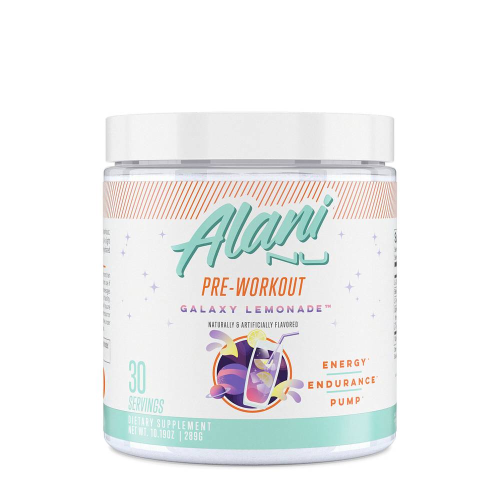 Alani Nu Pre-Workout 30 Servings Protein Powder Drink (10.19 oz) (galaxy lemonade)