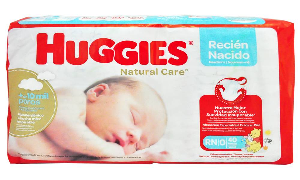 Huggies PA�AL INF PURO NAT CARE RN *40