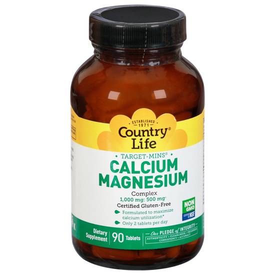 Country Life Target-Mins Calcium Magnesium Complex Supplement (90 ct)