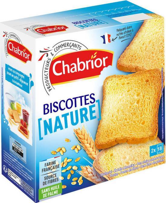 Biscottes nature - chabrior - 300g