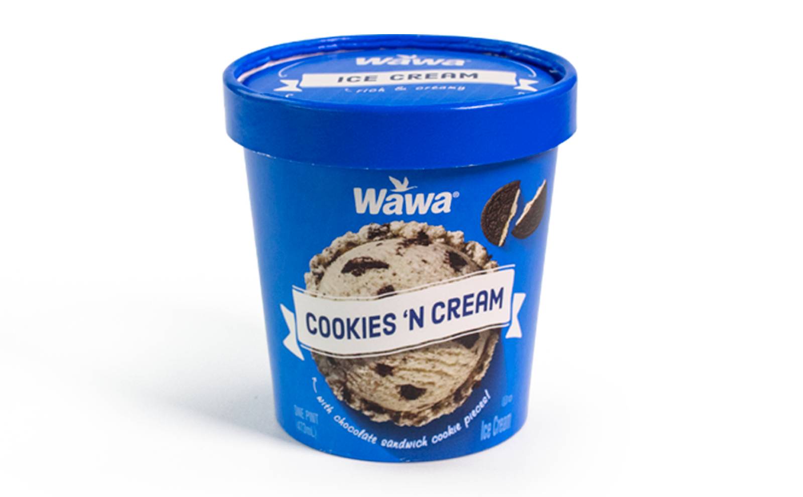 Wawa Sandwich Cookies & Cream Ice Cream, Chocolate (473 ml)