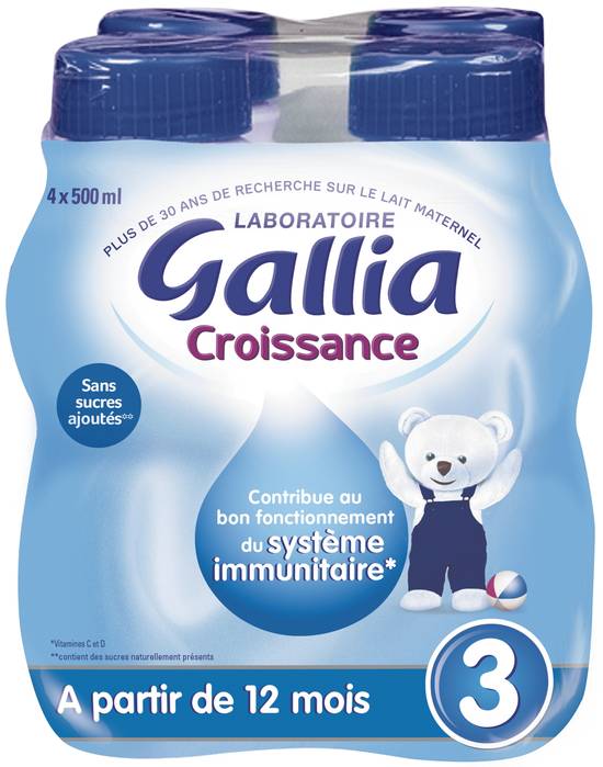 Gallia - Lait de croissance (à patir de 12 mois)
