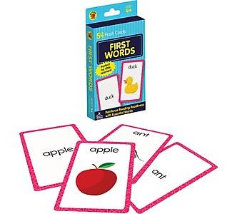 Carson-Dellosa Brighter Child First Words Flash Cards, 54/Pack (0769647197)