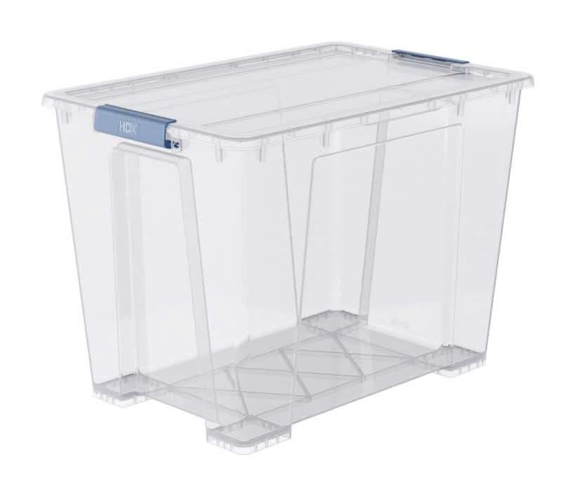Hdx 68-Qt. Clear Latching Vista Stack Storage Tote