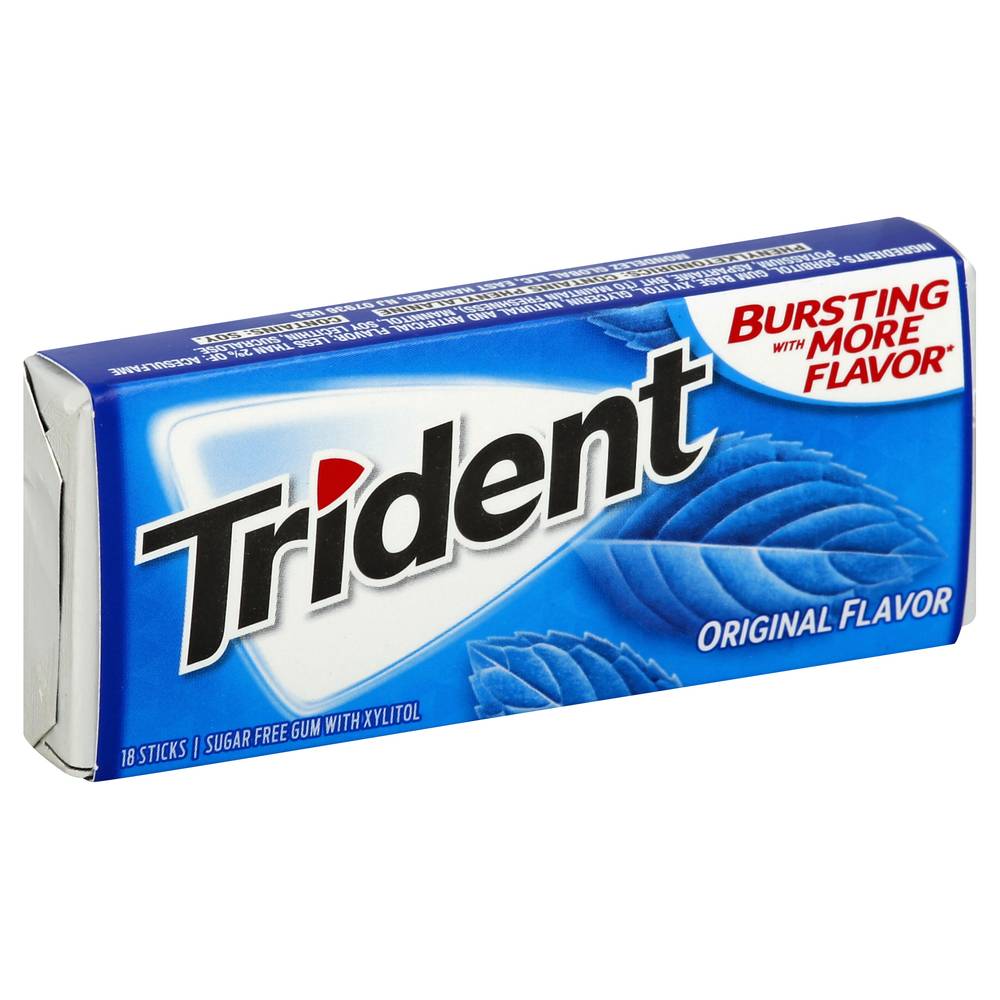Trident Original Flavor Sugar Free Gum With Xylitol (18 sticks)