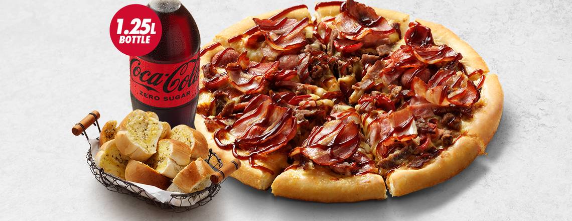 Hut Deal: 1 Large pizzas + 2 Sides