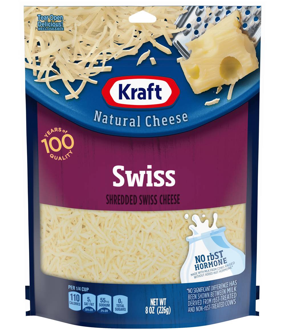 Kraft Natural Shredded Swiss Cheese (8 oz)