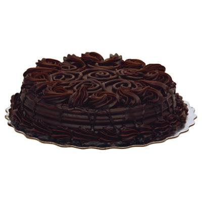 Bakery 1 Layer Chocolate Fudge Iced Cake 8 Inch - Each