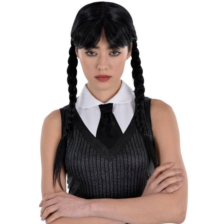 Party City Wednesday Addams Wig (black)