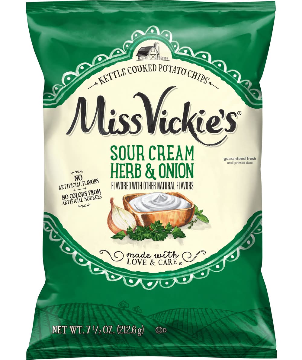 Miss Vickie's Kettle Cooked Potato Chips, Sour Cream Herb & Onion (7.5 oz)