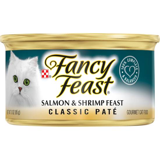 Fancy Feast Purina Salmon & Shrimp Feast Classic Pate Cat Food