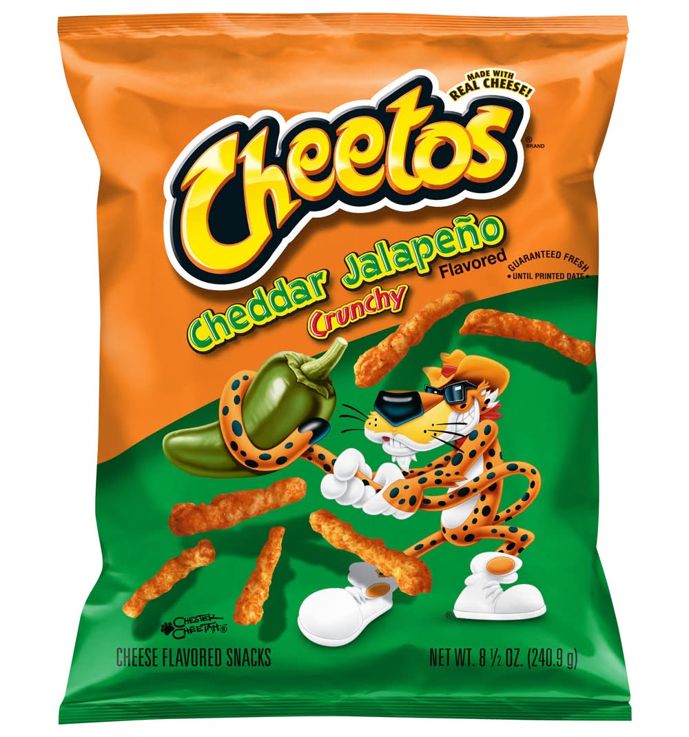 Cheetos Crunchy Cheese Snacks, Cheddar Jalapeño (8.5 oz)